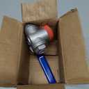 DERNORD 3-Way Ball Valve, L Mounting Pad, Stainless Steel 304 Female Type for Water, Oil, and Gas with Vinyl Locking Handle (1/4 Inch NPT)