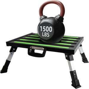 19 x 14.5 in RV Step Stool, Adjustable Aluminum Platform