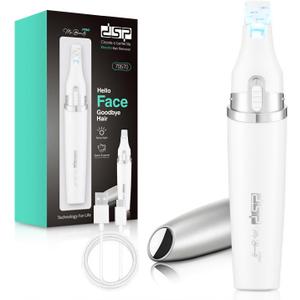 DSP Women's Facial Shaver - Electric Face Razor for Women with LED Light, Removable Blade for Easy Cleaning, Type-C Charge, Gentle Hair Removal Device