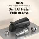 KES Leakproof All Metal Tub Spout with Diverter, 5-3/8" Bathtub Faucet Replacement with 18/8 Stainless Steel Extension Nipple, Universal Fit 3/4,1/2IPS & 1/2 Copper Pipe, Matte Black, PTSN301-BK