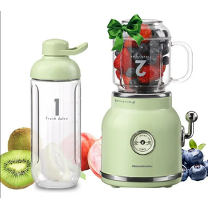 Homeleader Smoothie Blender, Personal Blender for Shakes and Smoothies, With 6 Sharp Blades, 21oz Travel Cup and Lids, Green Machine, Function Blender Juicer
