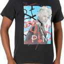 P!nk Unisex-Adult Standard Graffiti Photo T-Shirt (Large, Black)