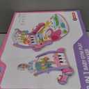 2 in 1 Baby Gym Play Mat with Walker, Kick and Play Piano Gym Activity for Boys Girls, Musical Activity Center Tummy Time Mat for 0-3-6-12-18 Months, Learning Walker Play Gym for Infant Toddler Gift (Pink)