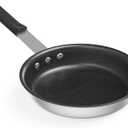 Sweetcrispy 8 Inch Non stick Small Frying Pan PFAS-Free Black Handle