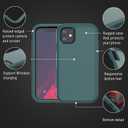 X-belmox Designed for iPhone 11 Case with Screen Protector, 3-Layer Military Grade Drop Tested Shockproof Protective Case, Heavy Duty Hard Back Protection Phone Case for iPhone 11 6.1"-Dark Green