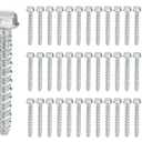 40 PCS 1/2" x 4" Concrete Screw Anchors, Large Diameter Heavy Duty Screw Anchor for Concrete, Masonry, Brick, Block Anchoring