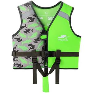 Gogokids Kids Swim Vest Float Jacket for 30-50 lbs 2-6 Years - Toddler Flotaties Swimming Pool Vest for Boys Girls Swimming Learning M