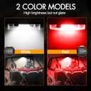 UTV Interior Light, RFROAD LIGHTING Universal Interior Dome Light Roll Bar Mount LED Lights Utility Roll Cage Lights for UTV Polaris RZR ATV Can-Am Kawasaki Truck Car Off Road Cab - White/Red
