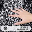 Bsmathom Bathroom Rugs Sets 4 Piece with Toilet Cover, Soft Absorbent Bath Mats Non-Slip Machine Washable Bath Rugs Set with U-Shaped Contour Toilet Mat for Bathroom Tub, Shower, Black