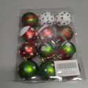 12Pcs Christmas Balls Tree Decorations, 2.4inch Plastic Shatterproof Glitter Hanging Ornaments for Christmas Tree Home Kitchen Office Indoor Xmas Tree Wall Window Fireplace Mantel Decor (Red Green Blue)