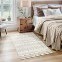 SERISSA 2x3 Rugs for Entryway, Washable Non-Slip Light Brown Small Area Rug, Soft Low-Pile Boho Geometric Indoor Entry Rug Door Mat Indoor Entrance Front Door Carpet for Bathroom Kitchen Bedroom