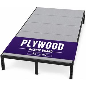 Plywood Ultra Heavy-Duty Bunkie Board Queen Size 58" x 80" Wood Anti-Sag Under Mattress Bed Support Noise Minimizing Breathable Bunky Board