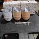 CARAKNOTS Bridesmaid Proposal Gifts Bridesmaid Cups Set of 5 Wedding Tumbler for Bridal Shower Engagement Bachelorette Party Favor Maid Pink Stainless Steel Wine Tumbler with Lid and Straw 12 oz