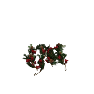 Small Christmas Wreath - 4 Pcs Mini Wreaths for Kitchen Window Decor Small Farmhouse Wreaths Garland for Indoor Home Cabinet Decorations