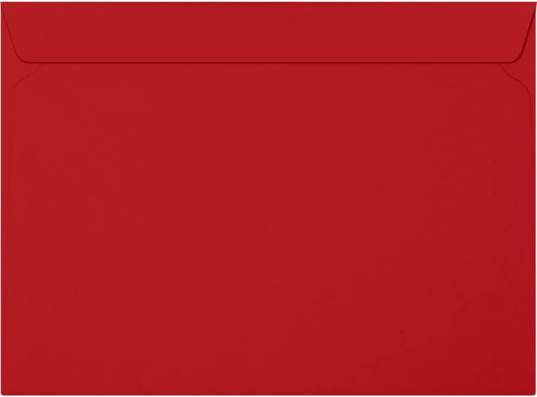 LUXPaper 9 x 12 Booklet Envelopes | Ruby Red | 80lb. Text | 50 Qty