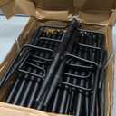 String Light Poles for Outside 4 Pack, 10ft Metal Outdoor String Light Poles for Deck - Ideal for Patio, Garden, Yard, Front Porch Decorations, Black