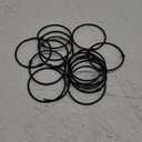 Black Shower Curtain Rings Metal Round Hooks Ring (15 Pack) 2.75 Inch Diameter Electrophoresis Rustproof for Bathroom Shower Rod