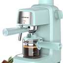 KEENSTAR 3.5Bar Espresso Machine with Milk Frother, 800W Compact Espresso and Cappuccino Machine with Preheating Function, 4 Cup Espresso Maker for Cappuccino or Latte, Gift for Coffee Lover (Lakeblue)