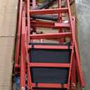 Traxion New Quality Economy Topside Creeper 3-106 with expanded Metal Steps and Velcro Stomach Pads with Tool Loops (Red)