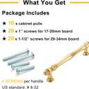 10 Pack 5 Inch Brushed Gold Cabinet Pulls Gold Cabinet Handles Gold Hardware for Kitchen Cabinets 2510 Drawer Dresser Cupboard Bedroom Bathroom