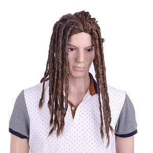 IMOSA Premade Synthetic Cosplay Reggae Dreadlocks Wig African American Wigs (Brown)