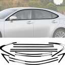 Stainless Steel Window Trim Chrome Delete for Lexus ES300h ES350 2012-2018 Black Window Trim Blackout Kit