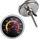 Pack of 1 BBQ Grill Temperature Gauge, Charcoal Pit Grill Smoker Thermometer Gauge BBQ Temp Gauge