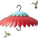 Squirrel Baffle for Hanging Bird Feeder Rain Cover for Outside Weather Guard Protect Feed from Sun Blue Dome Attract Hummingbirds, Moat Proof, Easy to Clean-14inch(Red)