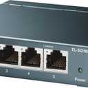 TP-Link TL-SG105, 5 Port Gigabit Unmanaged Ethernet Switch, Network Hub, Ethernet Splitter, Plug & Play, Fanless Metal Design, Shielded Ports, Traffic Optimization,Navy Blue