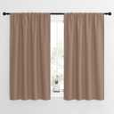 NICETOWN Kitchen Window Blackout Curtains - Window Treatment Thermal Insulated Rod Pocket Small Blackout Draperies/Drapes for Bedroom/Kitchen (Cappuccino, Set of 2, 42 inches Wide by 54 inches Long)
