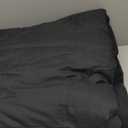 CozyLux Oversized Queen Comforter Set Black, 3 Pieces 98x98 Solid Breathable Quilted Style Bedding Sets All Season, Luxury Soft Down Alternative Comforter Bed Set (1 Comforter & 2 Pillowcases)