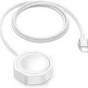 Short Watch Charger, USB-C Cord, Wireless Charging Compatible with Apple Watch Series 9/8/7/6/SE2/SE/5/4/3/2 (3.3ft/39in/1m) - White