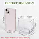 Set of 6 Square Glass Vases 3" x3" x 3", Clear Flower Vases for Centerpieces, Candle Holder for Wedding Party Events, Home Dcor