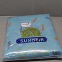 Sunheir Washable Pee Pads for Dogs 2-Pack Reusable Puppy Pet Training Pads, Waterproof Dog Crate, Whelping Pad, Non-Slip Protects Against Urine Leakage (Leaves - Sky Blue, 36x41) F-U1