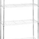 Amazon Basics 4-Shelf Adjustable Heavy Duty Steel Wire Rack Storage Shelving Organizer for Kitchen, Garage, 36" L x 14" W x 54" H, Chrome Silver