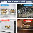 GULFLIN 2 & 3 Compartment Meal Prep Containers - Glass Food Storage Lunch Containers with Lids, Bento Box, Portion Control, Freezer to Microwave Safe