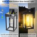 CYHKEE 2 Pack Solar Wall Lights Outdoor Waterproof with 3 Lighting Modes & Motion Sensor, Dusk to Dawn Exterior Porch Light fixtures, Solar Wall Lantern Fixture for Garage Porch Yard Front Door