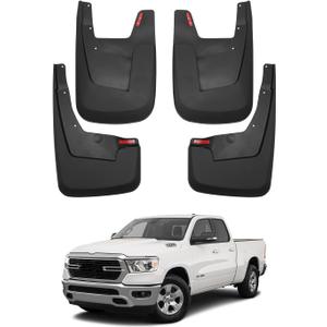 Autorder Mud Flaps Splash Guards for 2019-2022 2023 2024 Dodge Ram 1500 Accessories Mudflap Fender Flares Front and Rear Mud Guard Set 4PCS (Without OEM Fender Flares)