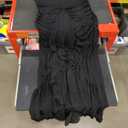 meilun Elegant Mesh Wedding Guest Dress Flowy Ruffle Bodycon Maxi Dress Fishtail Long Formal Dress, Size: M