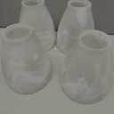 Aspen Creative 23062-4 Alabaster Transitional Style Replacement Glass Shade, 2-1/8" Fitter Size, 4-5/8" High x 4-1/8" Diameter, 4 Pack