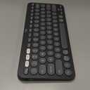 Logitech Pebble Keys 2 K380s, Multi-Device Bluetooth Wireless Keyboard with Customizable Shortcuts, Slim and Portable, Easy-Switch for Windows, macOS, iPadOS, Android, Chrome OS - Tonal Graphite