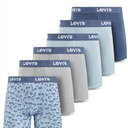 Levis Mens Underwear 6 Pack Mens Boxer Briefs For Men Soft Stretch Microfiber - Tamaño Large - Color Blue Floral, Grey ( 2), Blue , Light Blue ( 2), Size 2XL