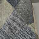 HOMFINE Washable Modern Area Rug - Geometry Style 5x7 Rugs for Living Room, Bedroom, Machine Washable Rug Soft Non Slip Non Shedding Area Rug - Green, 5'x7'