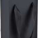 HUAPRINT 30 Pack Black Gift Bags with Ribbon Handles,4.5x2.5x6 inch Paper Bag Bulk for Shopping Party Favor Merchandise Business Wedding Craft Retail Holiday