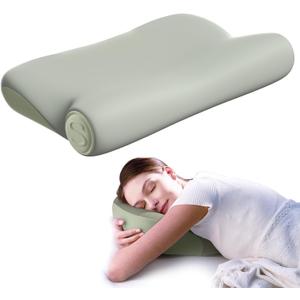SKG Cervical Neck Pillow for Pain Relief P3E-MAX, 2-Layer Updated Ergonomic Neck Pillow with Slow Rebound for Side & Back Sleepers, Ergonomic Memory Foam Pillow, Medium Firm