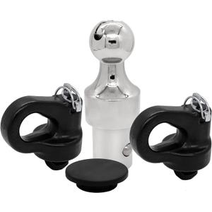 60692, Puck System Gooseneck Hitch Ball Kit, Compatible with 2013-2025 Ford F250 F350 F450, 2016-2025 Chevrolet Silverado, GMC Sierra & Nissan Titan XD, 30000 lbs GTW/ 7500 lbs VTW, 2-5/16 Inch Ball