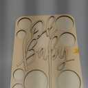 Wooden Oh Baby Cake Topper, New Baby Photo Booth Props, Wooden Cake Topper for Baby Shower or Birthday Decorations (Design02)