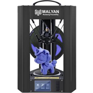 MALYAN Mini Delta 3D Printer M300 - Fully Assembled FDM 3D Printers for Kids and Beginners, Free Sample PLA Filament and MicroSD Card Preloaded with Printable 3D Models, Printing Size 110x110 mm