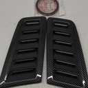 Car Hood Vents, Stick on Vents for Car Bonnet, 2pcs Universal Decorative Air Intake Scoop Side Vents (Carbon Fiber)
