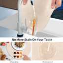 ADRIMER Placemats, Heat Resistant Round Placemats Set of 12 Washable, Waterproof Table Mats, Wipeable Faux Leather Place Mats for Kitchen, Dining Room, Beige